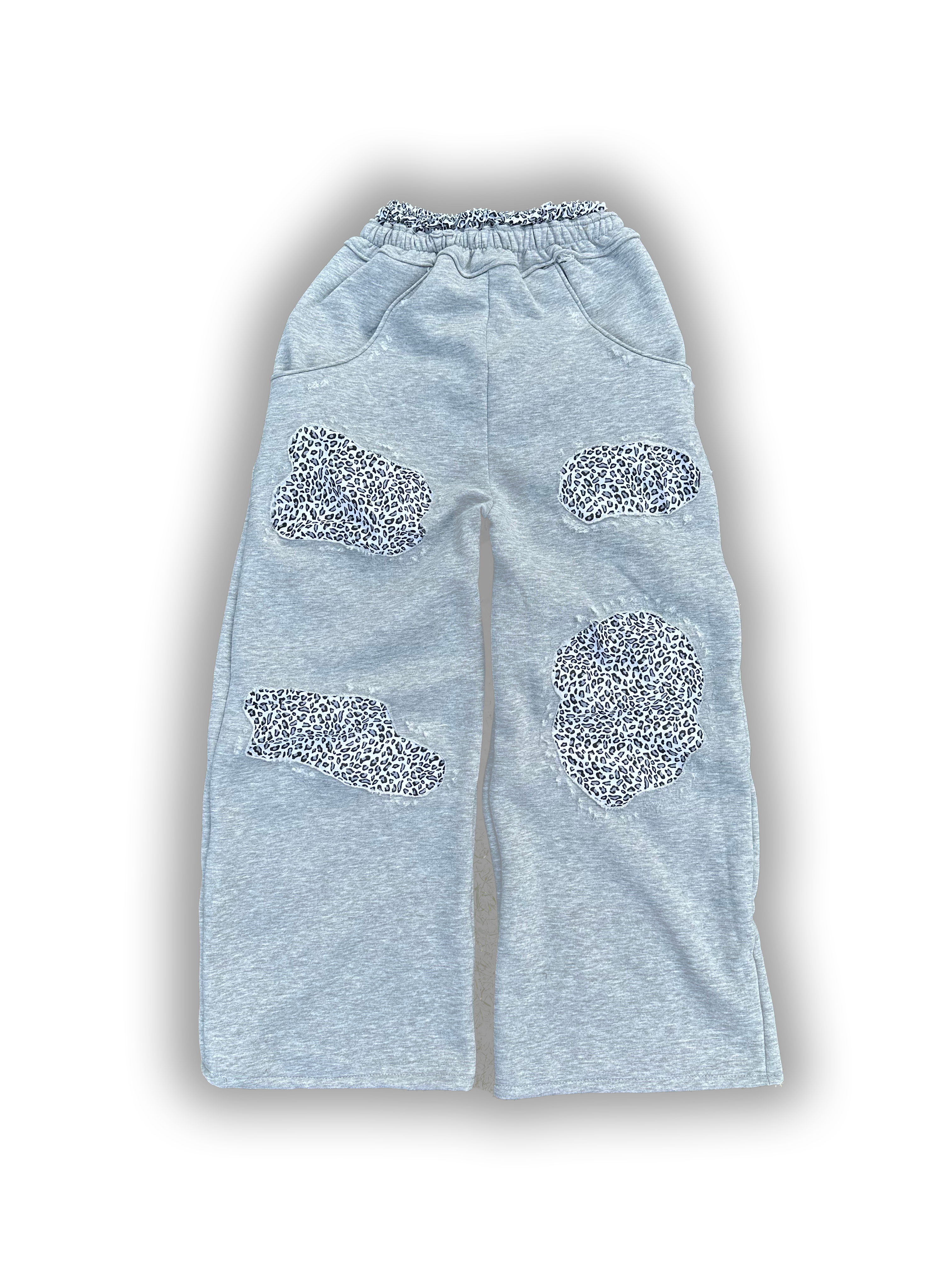 Snow Leopard Print Baggy Joggers